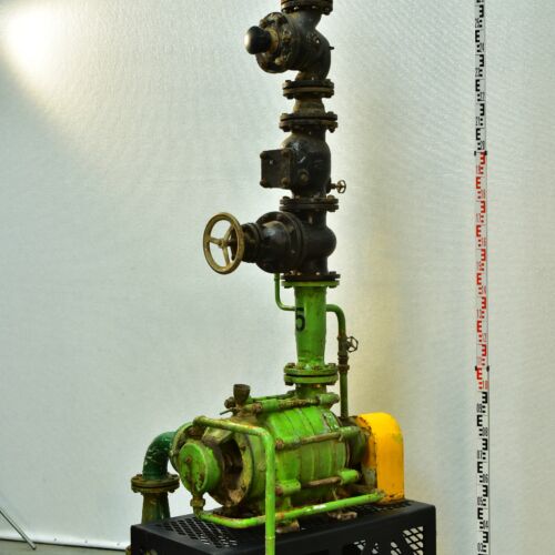 Cast-Iron Power Station Pump Assembly with Gauge and Handwheel – No. 4
