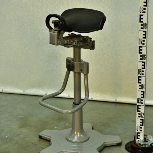 Custom Chair with Motorcycle Saddle and Telescopic BIMA Industrial Chair Base