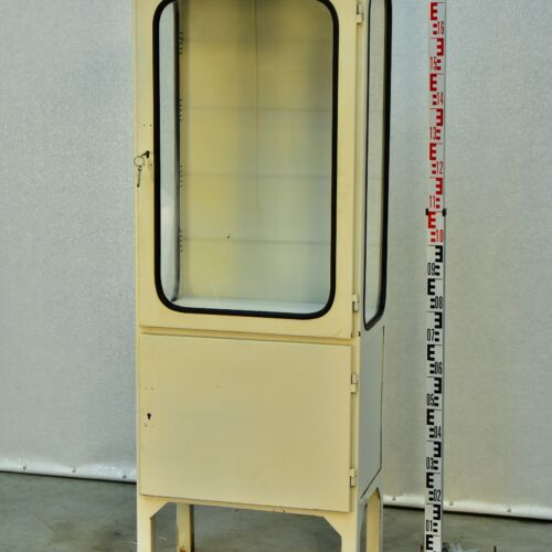 1980s Medical Instrument and Equipment Display Cabinet with Rubber-Gasket Glazing