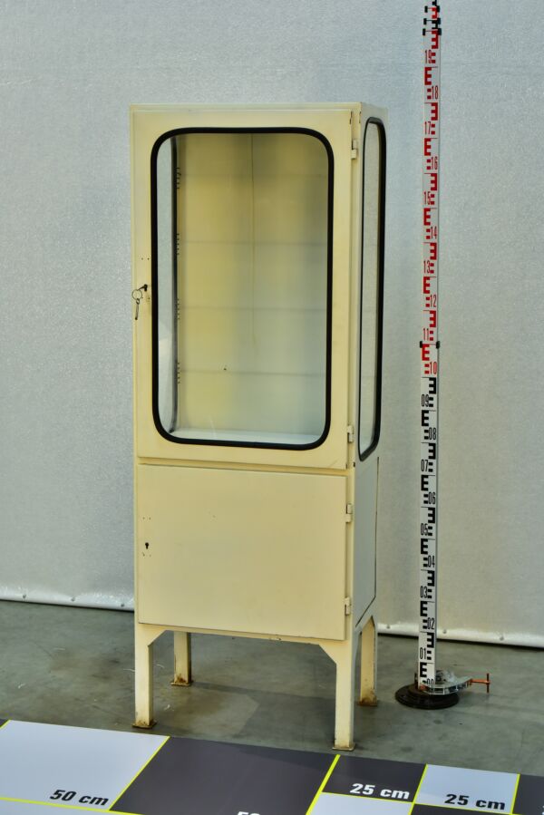 1980s Medical Instrument and Equipment Display Cabinet with Rubber-Gasket Glazing