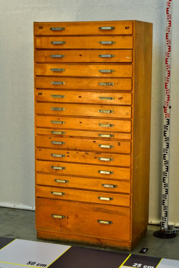Multi-Drawer Wooden Workshop / Printing Cabinet – No. 1