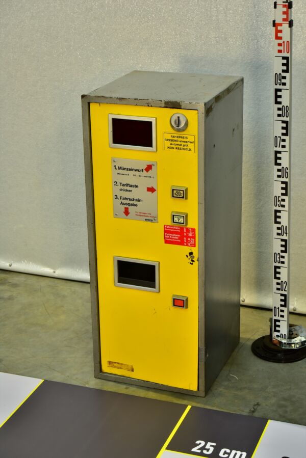 Austrian Coin-Operated Bus Ticket Vending Machine – 1990s Austrian Coin-Operated Bus Ticket Vending Machine – 1990s