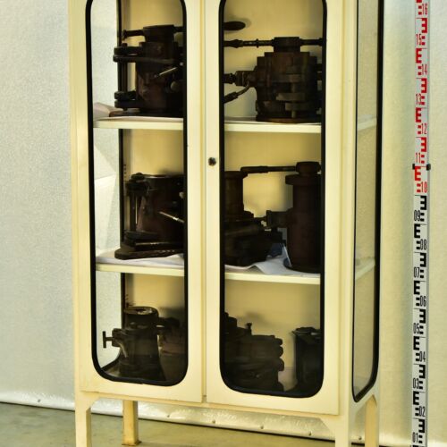 Tall Double-Door Hungarian Medical Cabinet with Rubber-Gasket Glazing – No. 3 Tall Double-Door Hungarian Medical Cabinet with Rubber-Gasket Glazing – No. 3