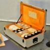 Russian military wooden case containing battleship periscope parts and lubricating greases – No. 1 – 2 Russian military wooden case containing battleship periscope parts and lubricating greases – No. 1 – 2