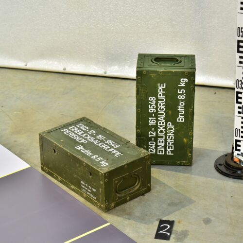 Bundeswehr BUND reinforced wooden PERISKOP military transport cases, 2 pcs – No. 2