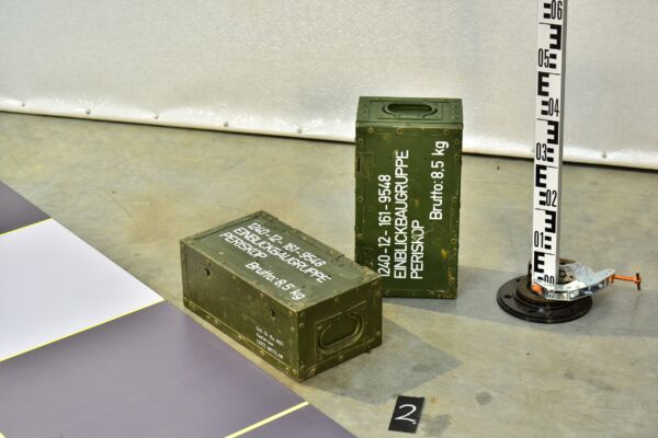 Bundeswehr BUND erősített fa katonai szállítóládák – PERISKOP, 2 db – Nr. 2