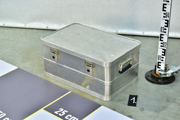 Classic Zarges-style aluminium case / transport container, rectangular – No. 1