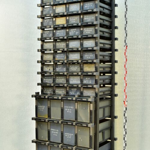 Multi-drawer steam-turbine blade storage rack from a thermal power station – No. 1 Multi-drawer steam-turbine blade storage rack from a thermal power station – No. 1