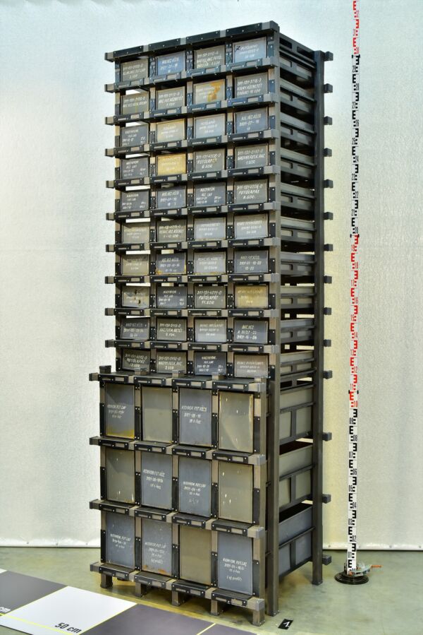Multi-drawer steam-turbine blade storage rack from a thermal power station – No. 1 Multi-drawer steam-turbine blade storage rack from a thermal power station – No. 1
