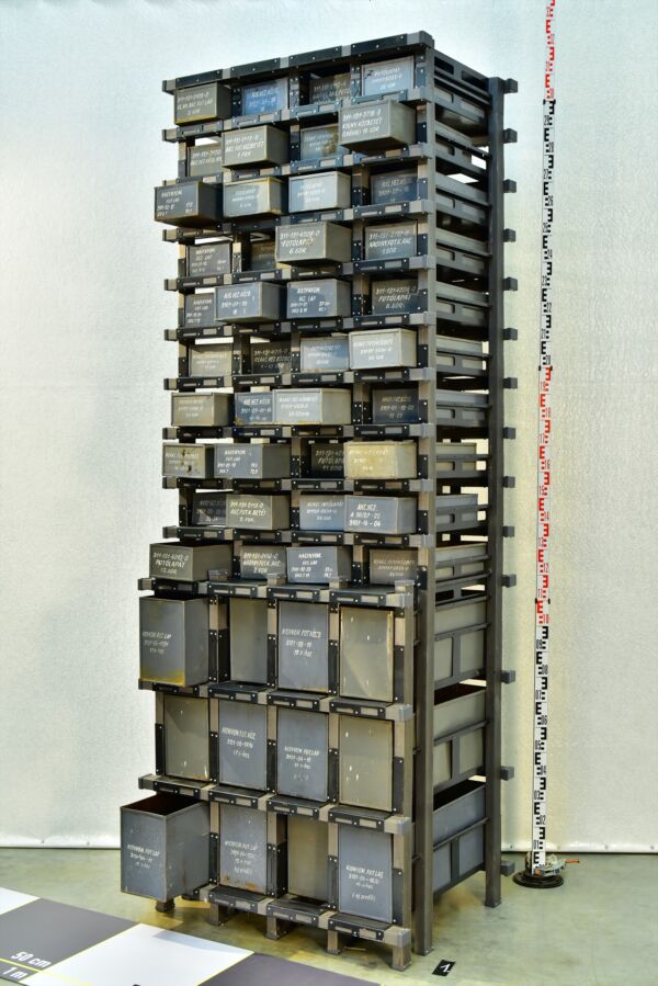 Multi-drawer steam-turbine blade storage rack from a thermal power station – No. 1 – 2 Multi-drawer steam-turbine blade storage rack from a thermal power station – No. 1 – 2