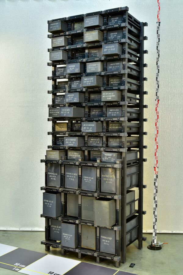 Multi-drawer steam-turbine blade storage rack from a thermal power station – No. 2 – 2 Multi-drawer steam-turbine blade storage rack from a thermal power station – No. 2 – 2