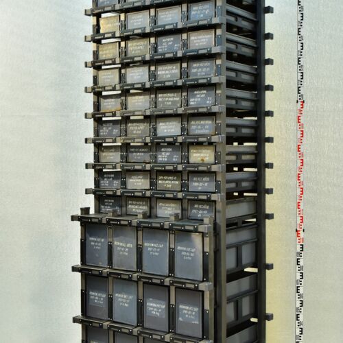 Multi-drawer steam-turbine blade storage rack from a thermal power station – No. 3 Multi-drawer steam-turbine blade storage rack from a thermal power station – No. 3