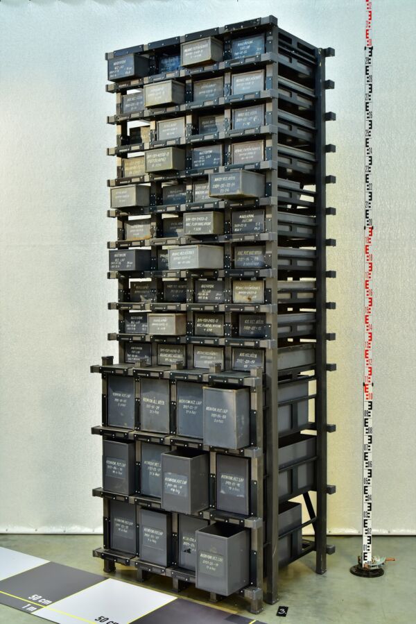 Multi-drawer steam-turbine blade storage rack from a thermal power station – No. 3 – 2 Multi-drawer steam-turbine blade storage rack from a thermal power station – No. 3 – 2