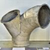 Aluminium steelworks dust-extraction duct junction