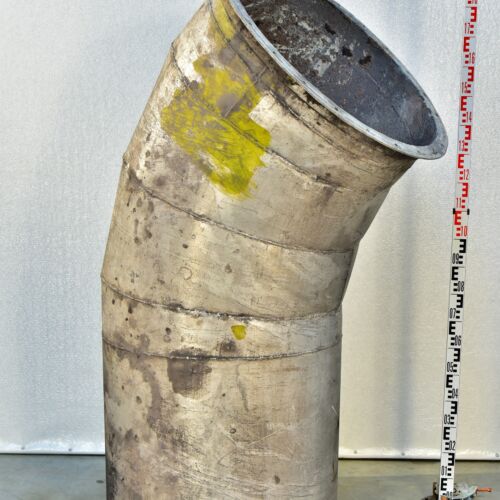 Aluminium Steelworks Dust-Extraction Duct Elbow – 35°, with Straight Section Aluminium Steelworks Dust-Extraction Duct Elbow – 35°, with Straight Section