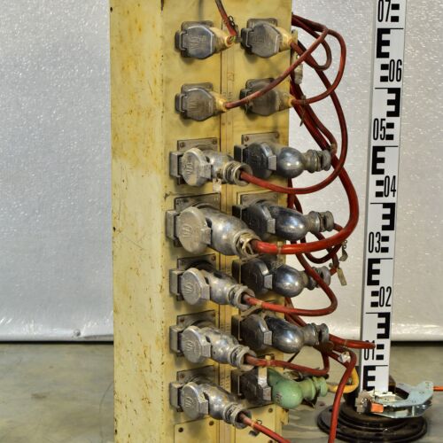 Unknown-Function Industrial Electrical Connector Panel with Chaotic Cable Bundle – No. 2 Unknown-Function Industrial Electrical Connector Panel with Chaotic Cable Bundle – No. 2