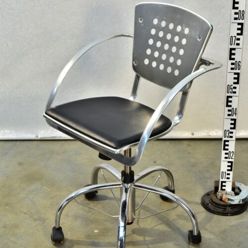 Indecasa Trial Aluminium Swivel Chair with Black Upholstery – “Matrix / Morpheus” Type – No. 3