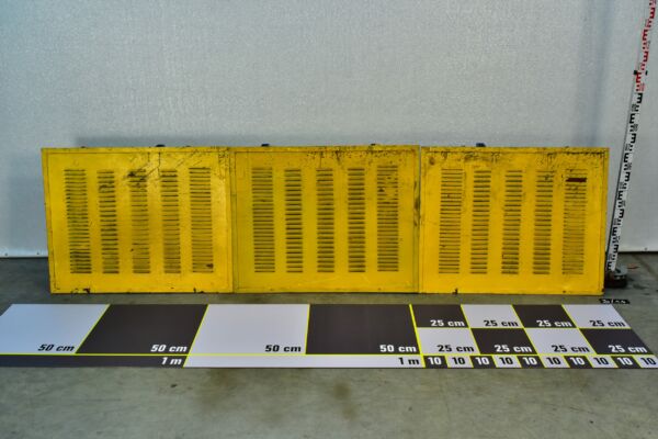 Yellow Louvered Steel Panels – Set of 43