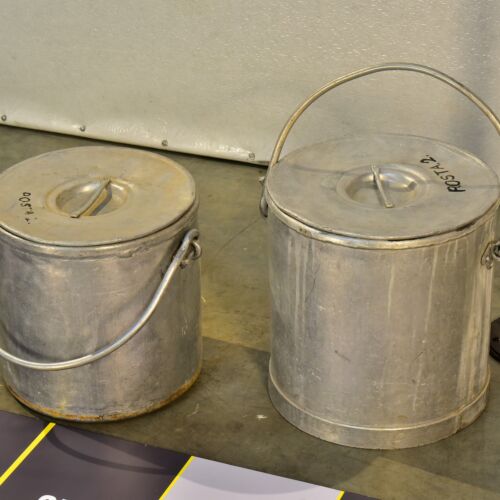 Socialist-Era Aluminium Food Transport Containers – Set of 2 Socialist-Era Aluminium Food Transport Containers – Set of 2