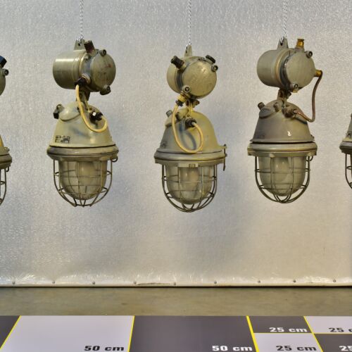 EOW East German Explosion-Proof Mercury-Vapour Lamps with Ballast Capsules – Set of 5 EOW East German Explosion-Proof Mercury-Vapour Lamps with Ballast Capsules – Set of 5