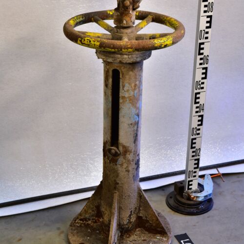 Power-Station Steam or Feedwater Valve Handwheel with Cardan Joint on Pedestal – No. 5 Power-Station Steam or Feedwater Valve Handwheel with Cardan Joint on Pedestal – No. 5