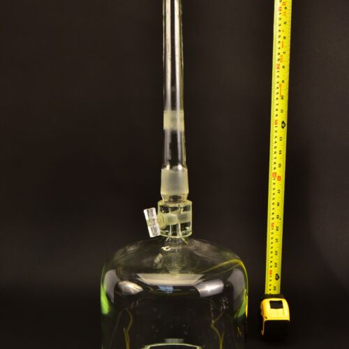 Large Laboratory Glass Addition / Drip Funnel with Glass Stopcock and Extra-Long Outlet Stem Large Laboratory Glass Addition / Drip Funnel with Glass Stopcock and Extra-Long Outlet Stem