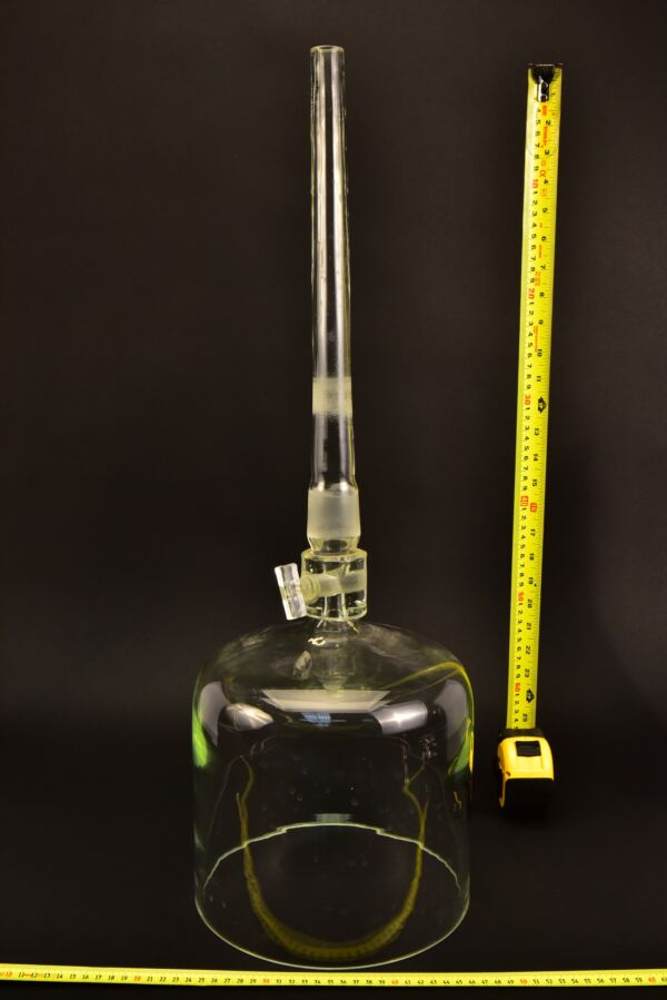 Large Laboratory Glass Addition / Drip Funnel with Glass Stopcock and Extra-Long Outlet Stem Large Laboratory Glass Addition / Drip Funnel with Glass Stopcock and Extra-Long Outlet Stem