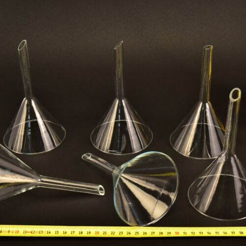 6-Piece Laboratory Glass Powder-Funnel Set – No. 2 6-Piece Laboratory Glass Powder-Funnel Set – No. 2