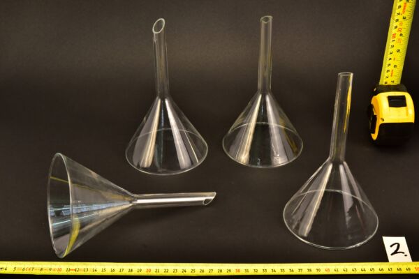 4-Piece Laboratory Glass Powder-Funnel Set – No. 2 4-Piece Laboratory Glass Powder-Funnel Set – No. 2