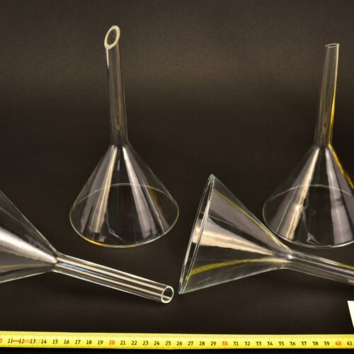 4-Piece Laboratory Glass Powder-Funnel Set – No. 4