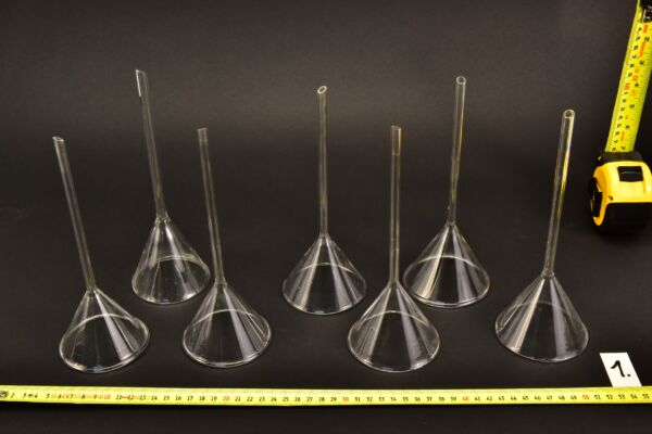 7-Piece Extra-Long-Stem Laboratory Glass Funnel Set – No. 1 7-Piece Extra-Long-Stem Laboratory Glass Funnel Set – No. 1