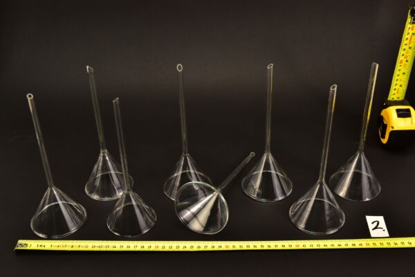 8-Piece Extra-Long-Stem Laboratory Glass Funnel Set – No. 2 8-Piece Extra-Long-Stem Laboratory Glass Funnel Set – No. 2