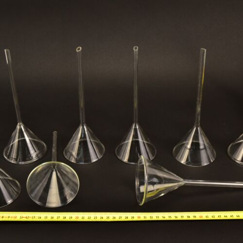 8-Piece Extra-Long-Stem Laboratory Glass Funnel Set – No. 3 8-Piece Extra-Long-Stem Laboratory Glass Funnel Set – No. 3