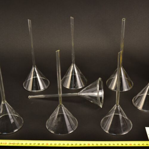 8-Piece Extra-Long-Stem Laboratory Glass Funnel Set – No. 4 8-Piece Extra-Long-Stem Laboratory Glass Funnel Set – No. 4
