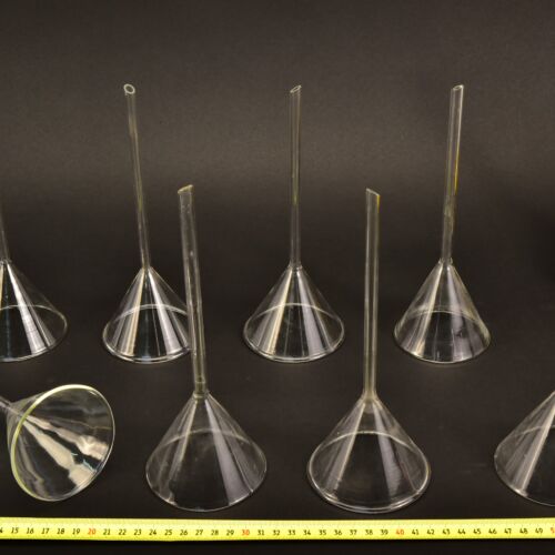 8-Piece Extra-Long-Stem Laboratory Glass Funnel Set – No. 5 8-Piece Extra-Long-Stem Laboratory Glass Funnel Set – No. 5