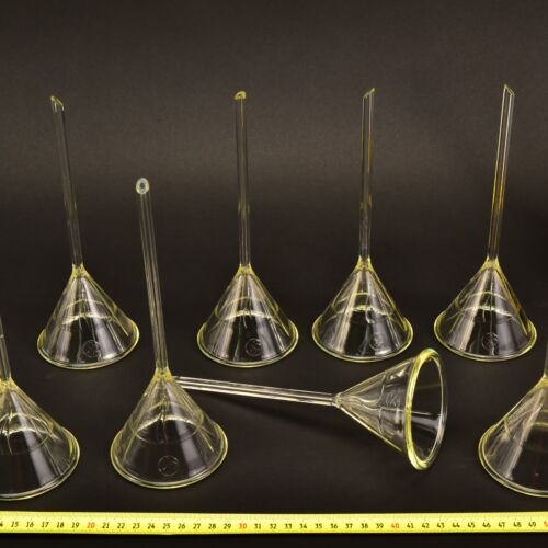 8-Piece Branded Pressed-Glass Laboratory Funnel Set 8-Piece Branded Pressed-Glass Laboratory Funnel Set