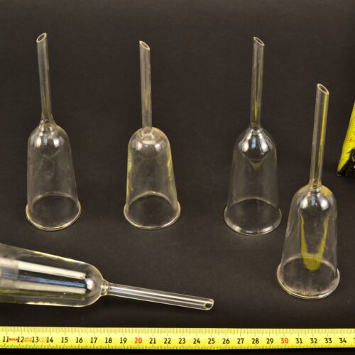 5-Piece Elongated Cylindrical-Body Laboratory Glass Funnel Set – No. 2