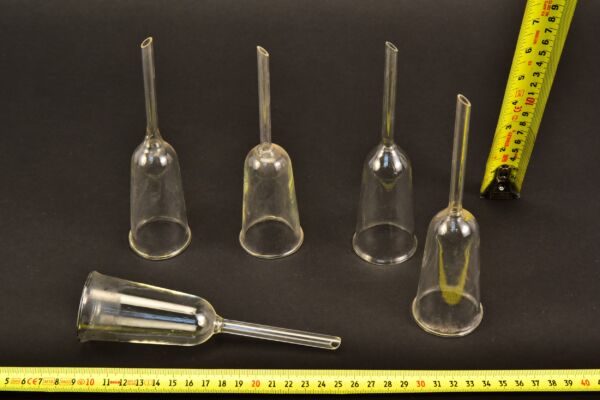 5-Piece Elongated Cylindrical-Body Laboratory Glass Funnel Set – No. 2 5-Piece Elongated Cylindrical-Body Laboratory Glass Funnel Set – No. 2