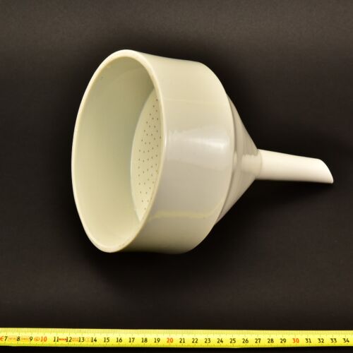 Large Porcelain Büchner Funnel with Perforated Filter Plate Large Porcelain Büchner Funnel with Perforated Filter Plate