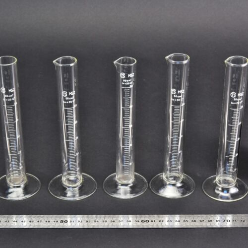 5-Piece 50 ml MSZ-Marked Tall-Form Laboratory Graduated Cylinder Set with Circular Glass Bases 5-Piece 50 ml MSZ-Marked Tall-Form Laboratory Graduated Cylinder Set with Circular Glass Bases