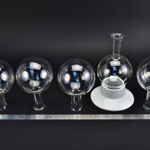 Ötdarabos PYROVER / ERGON gömblombik-készlet, csiszolat nélkül, 1000 ml Ötdarabos PYROVER / ERGON gömblombik-készlet, csiszolat nélkül, 1000 ml