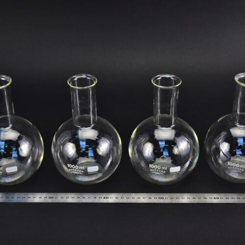 Set of four DUROVER flat-bottom flasks without ground-glass joints, 1000 ml – No. 1 Set of four DUROVER flat-bottom flasks without ground-glass joints, 1000 ml – No. 1
