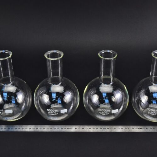 Set of four DUROVER flat-bottom flasks without ground-glass joints, 1000 ml – No. 3 Set of four DUROVER flat-bottom flasks without ground-glass joints, 1000 ml – No. 3