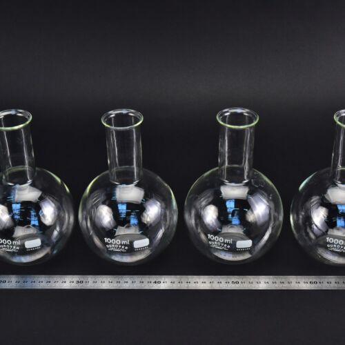 Set of four DUROVER flat-bottom flasks without ground-glass joints, 1000 ml – No. 5 Set of four DUROVER flat-bottom flasks without ground-glass joints, 1000 ml – No. 5