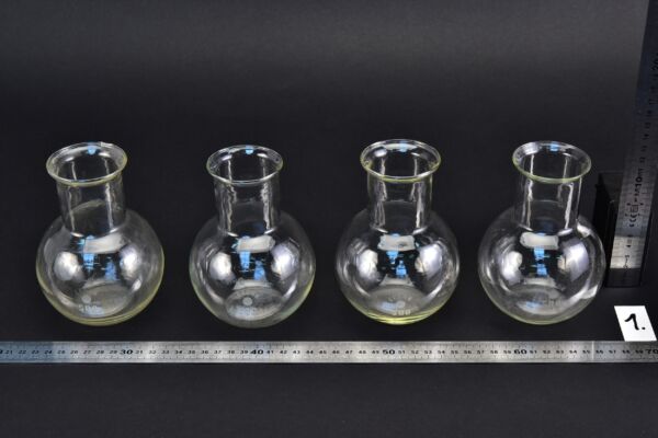 Set of four wide-mouth ERGON flat-bottom flasks without ground-glass joints, 500 ml – No. 1 Set of four wide-mouth ERGON flat-bottom flasks without ground-glass joints, 500 ml – No. 1