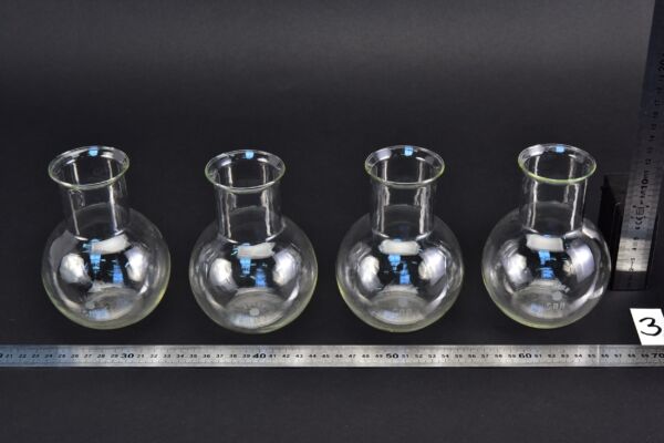 Set of four wide-mouth ERGON flat-bottom flasks without ground-glass joints, 500 ml – No. 3 Set of four wide-mouth ERGON flat-bottom flasks without ground-glass joints, 500 ml – No. 3