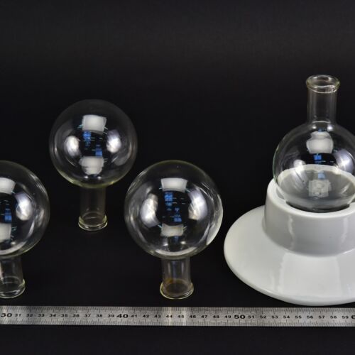 Set of four ERGON round-bottom flasks without ground-glass joints – No. 1 Set of four ERGON round-bottom flasks without ground-glass joints – No. 1