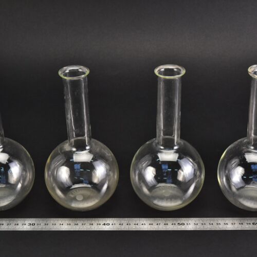 Set of four long-neck flat-bottom flasks without ground-glass joints, 500 ml – No. 1 Set of four long-neck flat-bottom flasks without ground-glass joints, 500 ml – No. 1