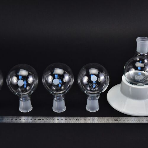 Ötdarabos, csiszolatos PYREX gömblombik-készlet, 250 ml – Nr. 2 Ötdarabos, csiszolatos PYREX gömblombik-készlet, 250 ml – Nr. 2