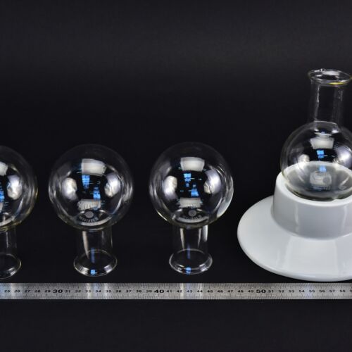 Set of four wide-mouth ERGON round-bottom flasks without ground-glass joints, 250 ml – No. 2 Set of four wide-mouth ERGON round-bottom flasks without ground-glass joints, 250 ml – No. 2